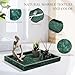 YMXYJM Real Natural Marble Tray for Bathroom, Genuine Marble Stone Vanity Tray, Luxury Storage Trays for Kitchen, Vanity, Home Decor, Dresser, Non-Resin/Non-Ceramic, 12