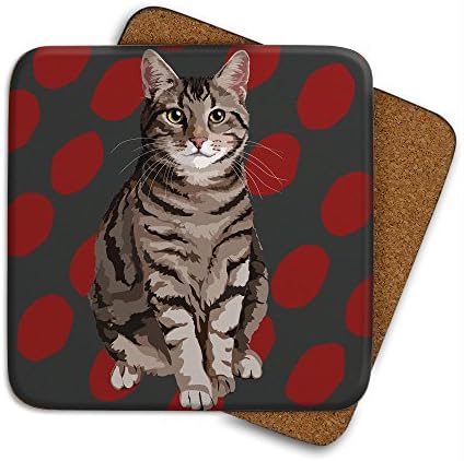 Leslie Gerry Cat Coasters Set of 4