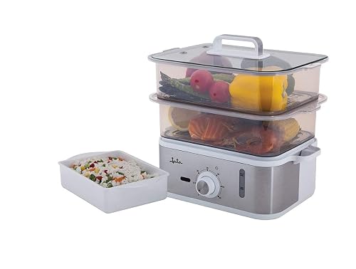Jata CV623 Vaporeira de Cozinha Saudável com 2 Cesta, Capacidade de 6,8 L, Depósito de Água 1,2 L, I