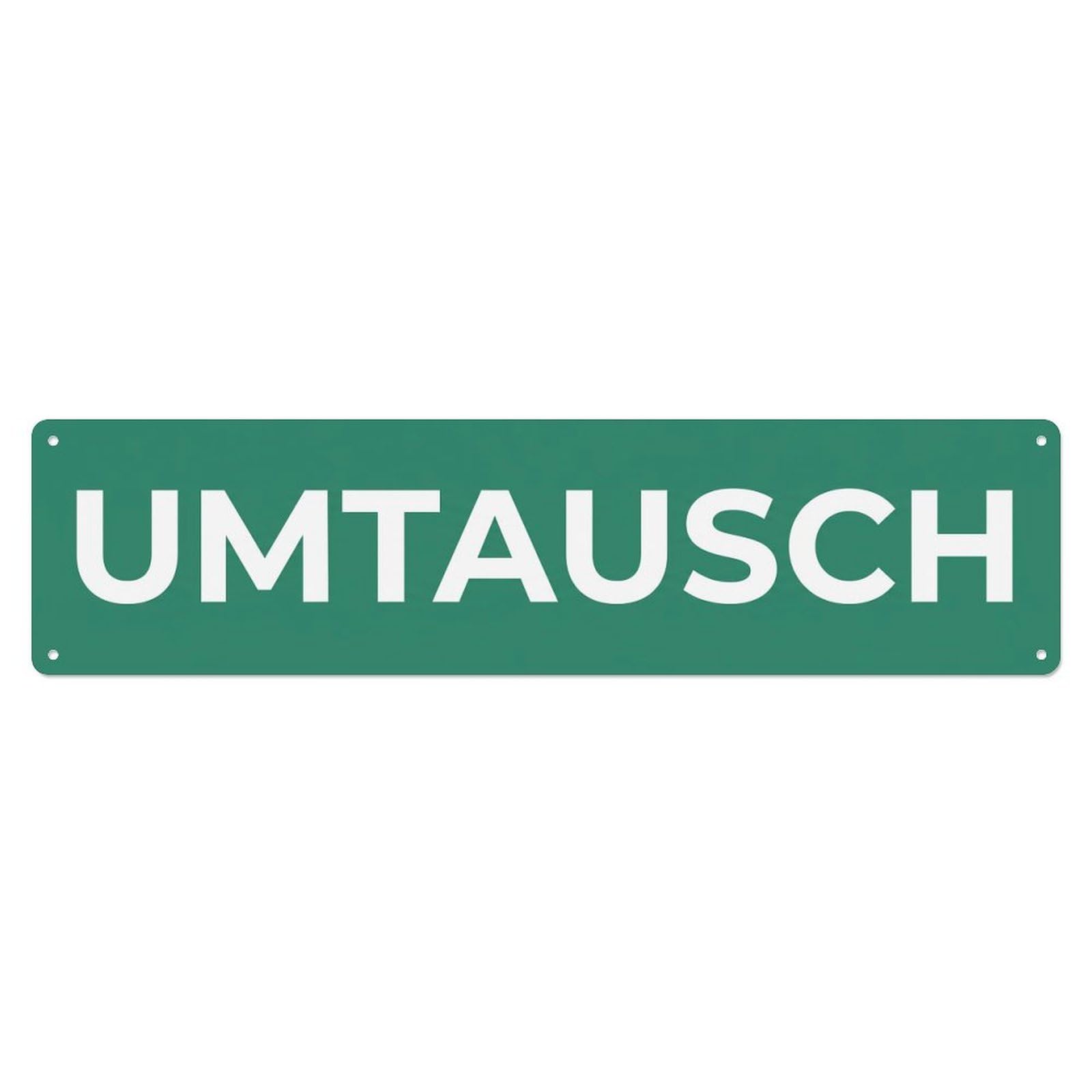 Umtausch Exchange Service Available Metal Tin Sign
