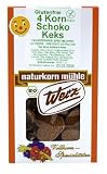 Werz 4-Korn-Vollkorn-Schoko-Keks glutenfrei, 2er Pack (2 x 150 g Packung) - Bio