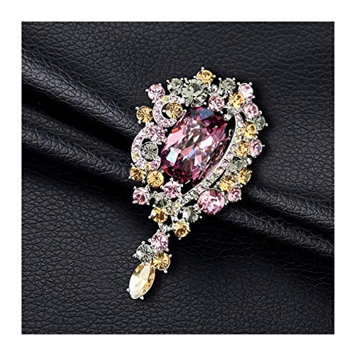 Broche en diamant de couleur accessoire pull collier de tempérament fleur