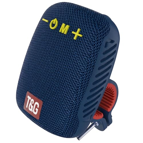 T&G Motorcycle Speaker Bluetooth Wireless, Portable Ebike Speaker with Handlebar Mount, IPX5 Waterproof, Mini Loud Speaker for Bike & MTB, Gifts, Motorcycle Accessories,Blue