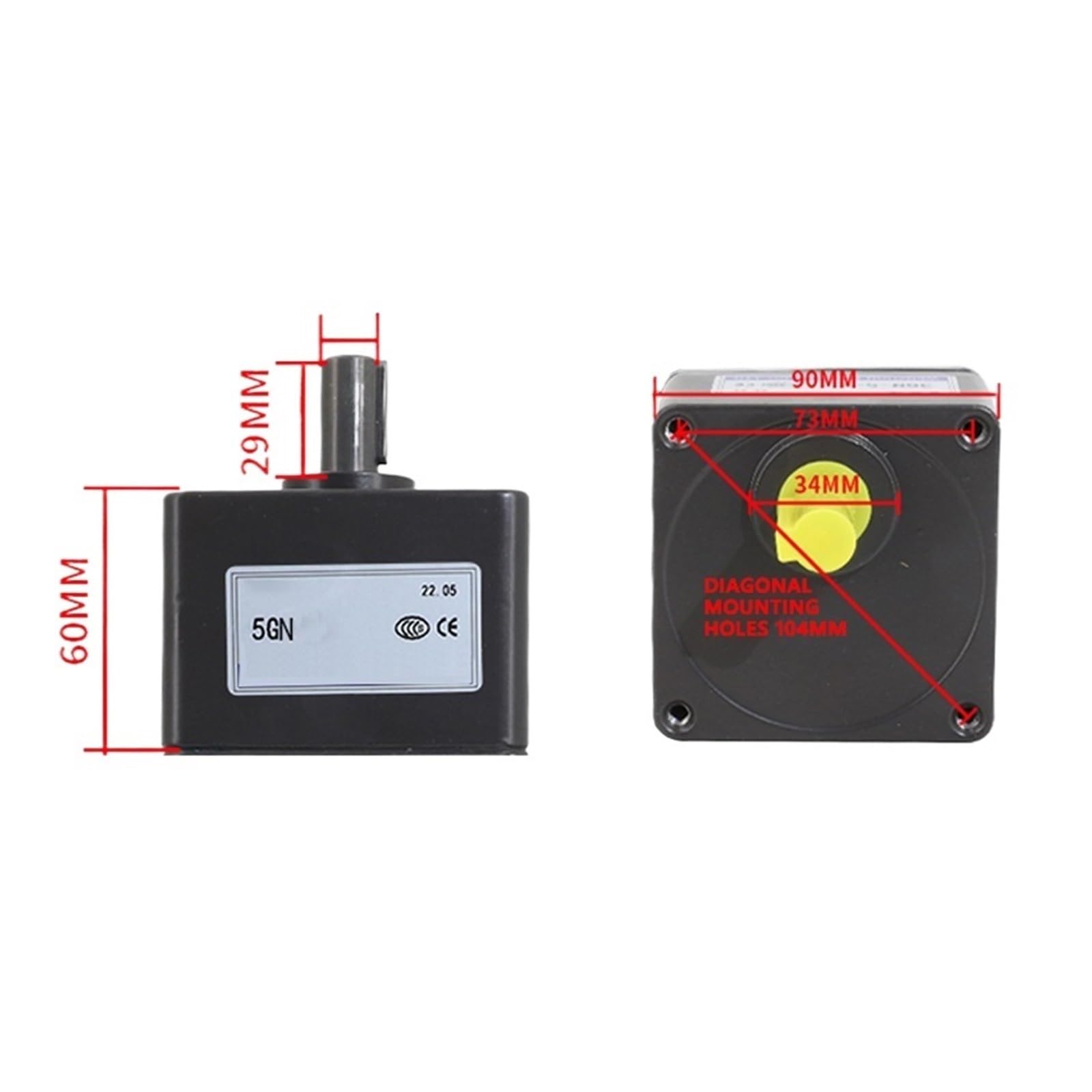 Silnik Krokowy, Skrzynia biegów do silnika Beverer, wał 12 mm, 220, 5GN, 40 W, 60, 1:180 (składany 6,9) - 1:3 450)(0-33rpm)