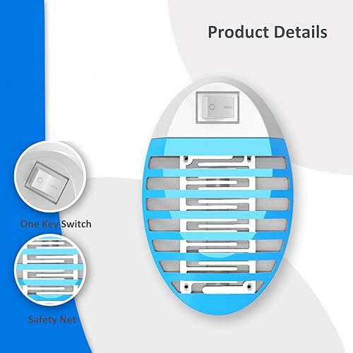 Miniatura 2 de Paquete de 4 exterminadores de insectos para interiores, trampa para moscas para interiores, exterminador de mosquitos, matamosquitos electrónico,