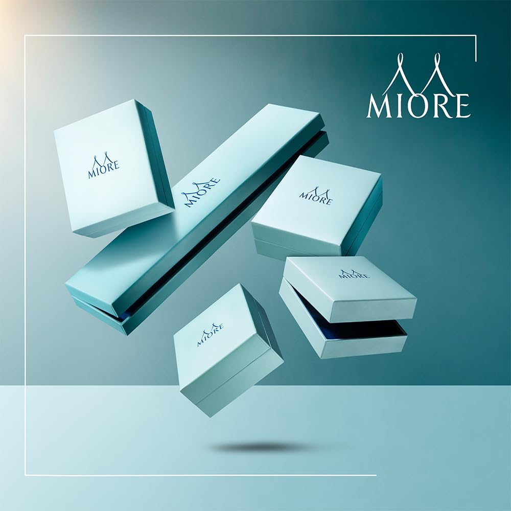 MIORE Halskette Damen, 9 Karat 375 Gelbgold und 18K vergoldetes 925 Silber, Smaragd/Rubin/Topas/Saphir/Aquamarin Tropfen-Anhänger, Made in Italy, Panzerkette 45cm, Schmuck Damen, mit Schmuckbox
