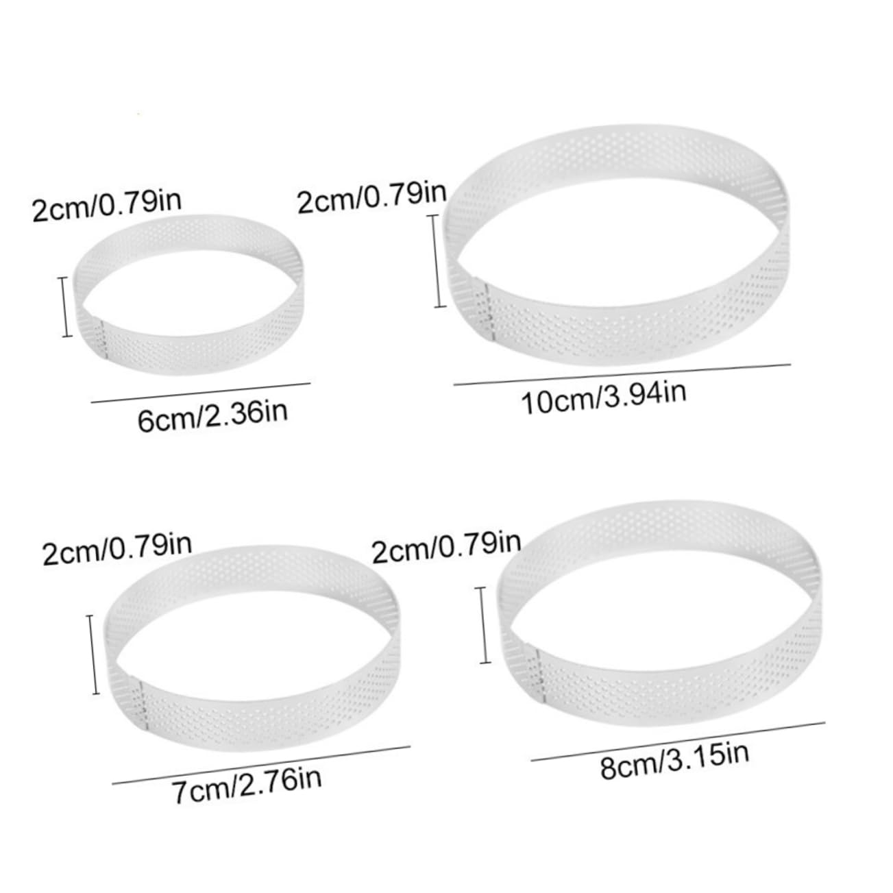 ULTECHNOVO 1Pc Stainless Steel Cake Mold Ring Round Hole Baking and Pastry Tool for Mousse Cookies and More Ventilated Design for Even Baking Baking Mold