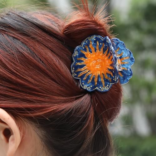 Acetate Sun & Moon Mexican Personalized Hair Claw Clip for Women Gift 1 Piece