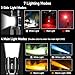 Blukar Taschenlampe LED 2 Farbtemperatur mit Hauptlicht & Seitlich COB-Licht, Aufladbar Extrem Hell Stufenlos Dimmbar Taschenlampen Zoombar Handlampe, 7 Modi Wasserdicht Flashlight für Outdoor Notfäll