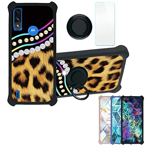 Aroepurt Funda para Motorola Moto E7 Power Funda Compatible con Motorola Moto E7 Power Case Carcasa [con 9H Dureza HD Protector Pantalla] PC + Silicona Soporte IMDH-ZBW