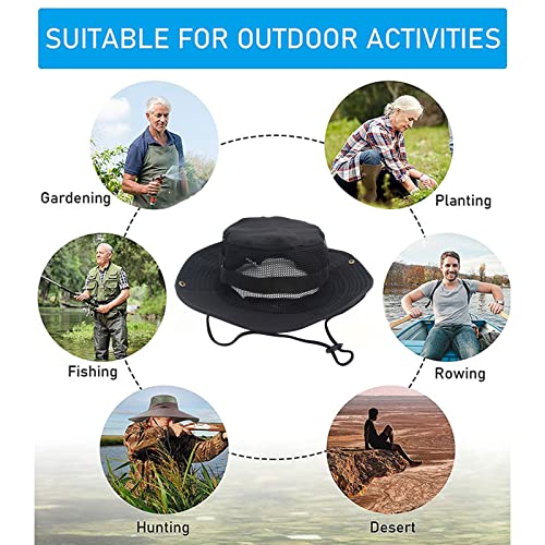 Foldable Boonie Fishing Hat UV Sun Hat Breathable Wide Brim Mesh Safari Boonie Hat Summer Outdoor Travel Hunting Hat4