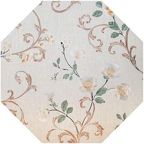 AUTOTECH PARK Película octágono precortada para ventana, diseño floral serie 3, adhesivo autoestático, 25 pulgadas de ancho