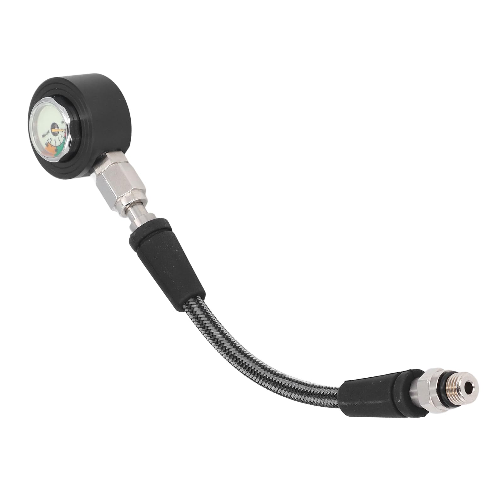 Manometro per Immersioni Subacquee Manometro Sommergibile Luminoso con Tubo Ad Alta Pressione per Attrezzatura Subacquea per Regolatore BCD (15 cm)