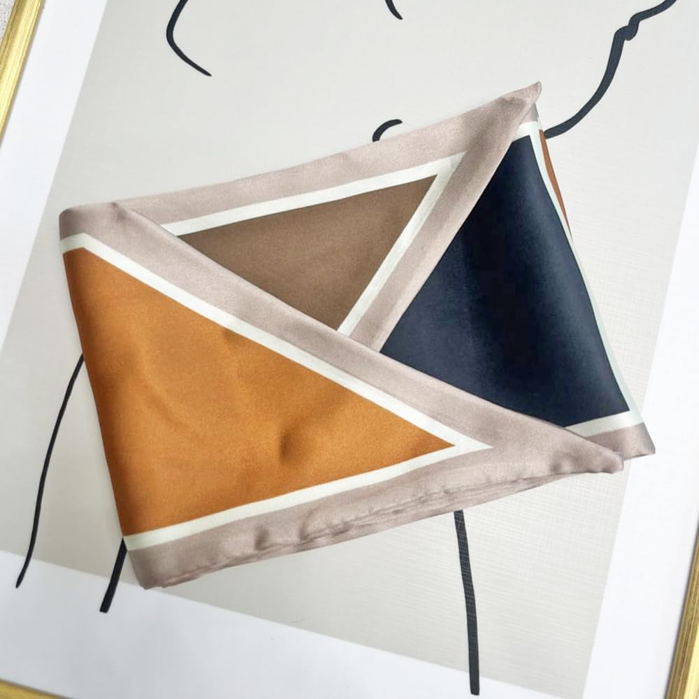 Julunar Hair Scarf for Women Silky Long Neck Head Scarves Purse Bag Scarfs for Handbag Satin Headscarf - Image 2