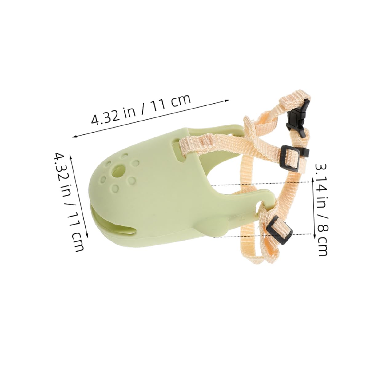 VANZACK Dog Muzzle for Small Dogs Prevents Barking Biting Large Muzzle Comfortable Breathable