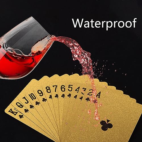 Vijiv 2 PCS Luxury Gold Poker Playing Cards Deck miniatura 2