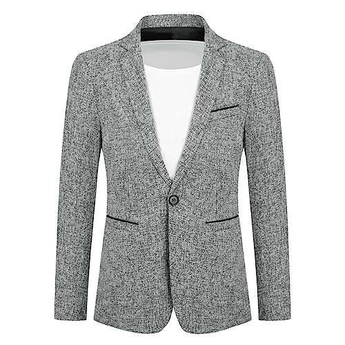 Cloudstyle Mens Casual Sport Coat 1 Button Slim Fit Suit Jacket Business Daily Blazer