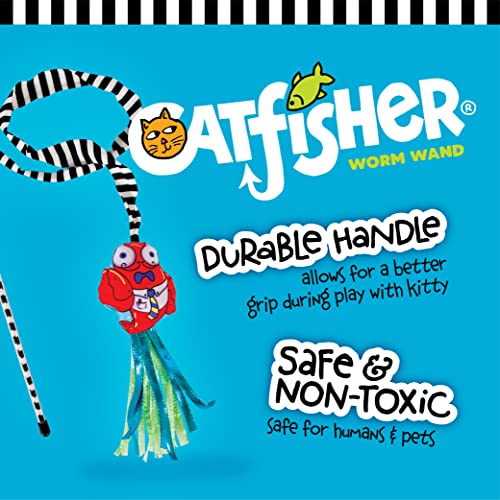 Booda Fat Cat Interactive Cat Toys - Crawdaddy Cat Wand Stuffed With 100% Organic Catnip #TOP3