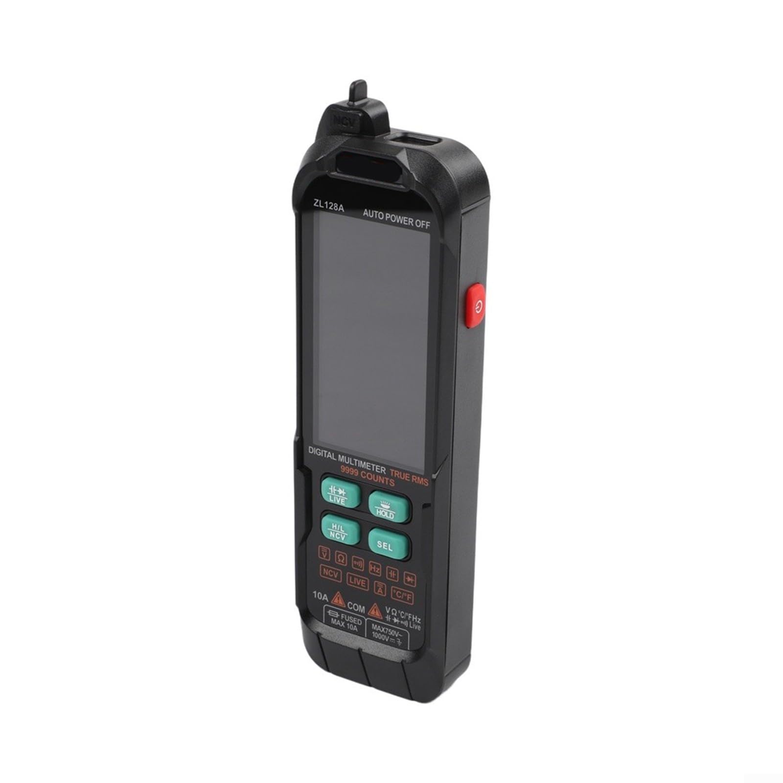 True per multimetro rms ZL128 9999 conteggi, retroilluminazione True per