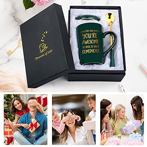 Birthday Gifts For Women, Thank You Gifts For Women Mug Set Presents Retirement Inspirational Graduation Thanksgiving Gifts For Him Her Friends Sometime You Forget You're Awesome Mugs 14Oz #TOP6