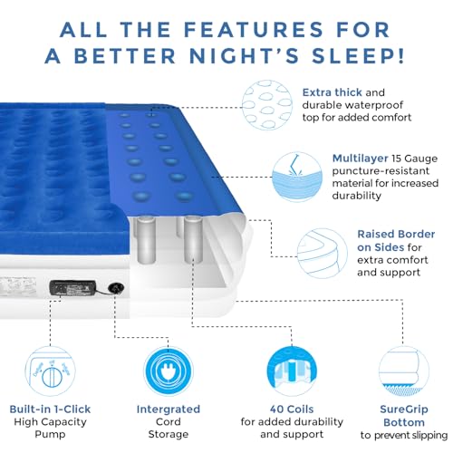 image for SoundAsleep Products Dream Series Luxury Air Mattress, ComfortCoil Tec