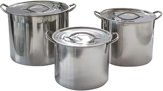 Buffalo Tools STP3 3Pc Stock Pot Set 8/12/16Qt