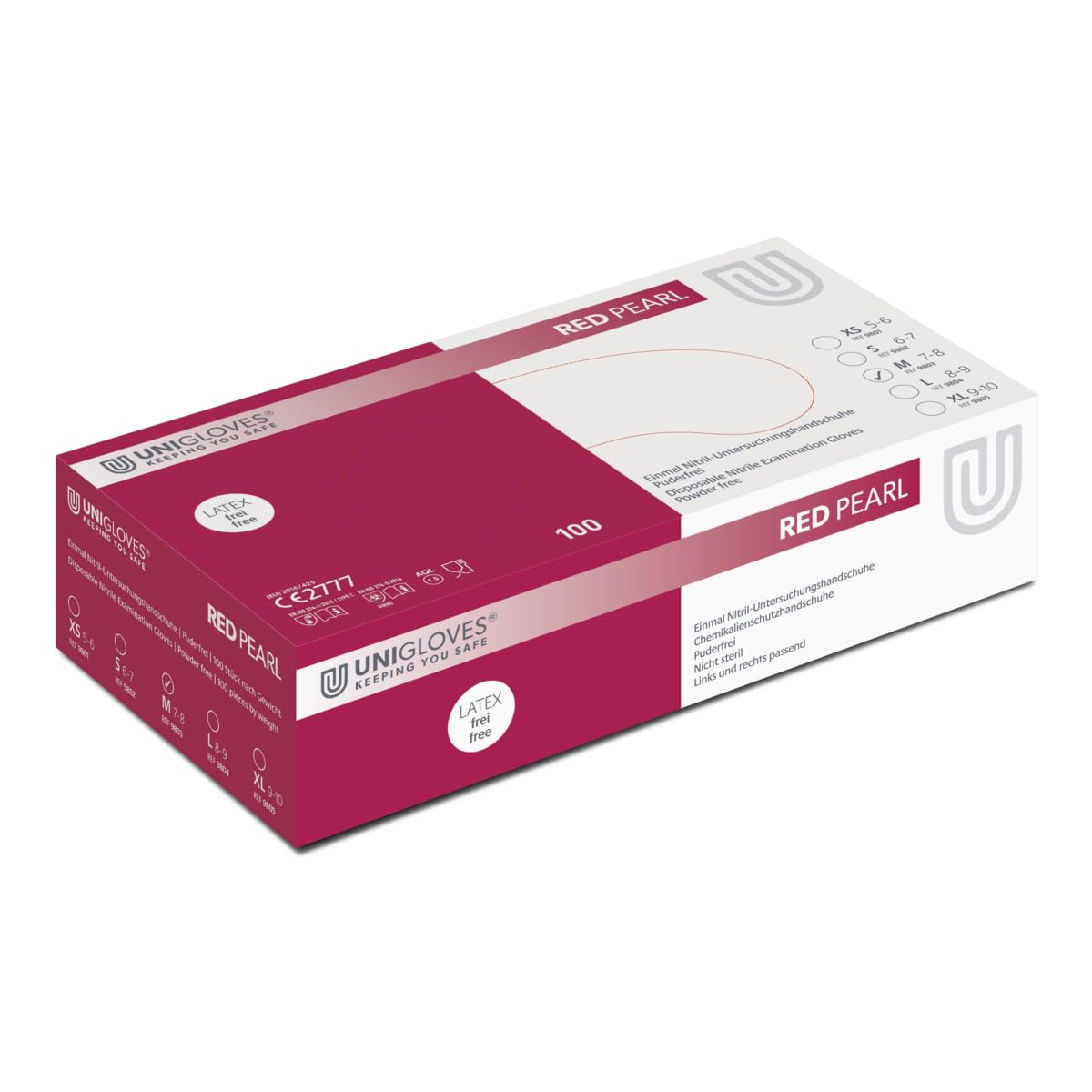 Unigloves Black Pearl Black Nitrile Gloves 100 Per Box
