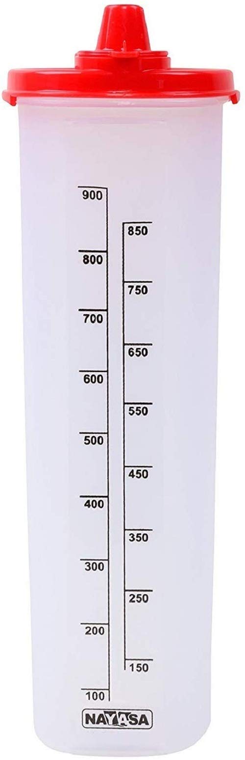 Nayasa Superplast Plastic Oil Dispenser 1 Litre, Red, Pack of 1 - Image 2 thumbnail
