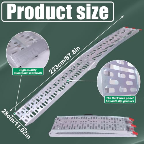 Rampas de aluminio plegables 7.3 ft 2 piezas miniatura 6