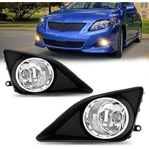 Fog Lights Lamps Replacement for 2008 2009 2010 Toyota Corolla Altis Fog Light Compatible with H11 12V 55W Halogen Bulbs Switch and Wiring Kit
