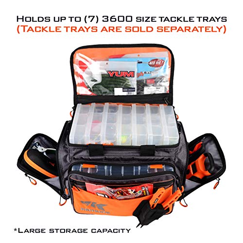 Kastking Fishing Tackle Bags, Fishing Gear Bag, Saltwater Resistant Tackle Bag, Large Waterproof Fishing Bag,Medium-Hoss(Without Trays, 15X11X10.25 Inches), Orange #TOP2