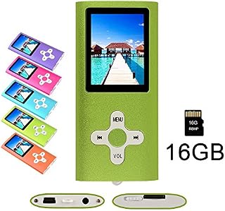 RHDTShop MP3 MP4 Player with a 16 GB Micro SD Card, Support UP