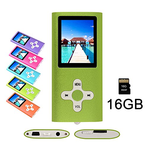 RHDTShop MP3 MP4 Player with a 16 GB Micro SD Card, Support UP