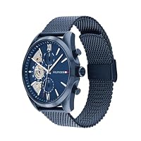 Tommy Hilfiger Multi Zifferblatt Quarz Uhr für Herren mit Blaues Edelstahl-Mesh-Gliederarmband - 1710648 – Ansicht 2
