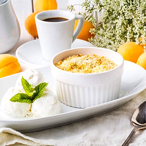 12 Pack 4 Oz Ramekins, Porcelain Ramekin Bowls, Oven Safe Classic Ramekins For Baking Souffle Creme Brulee #TOP4