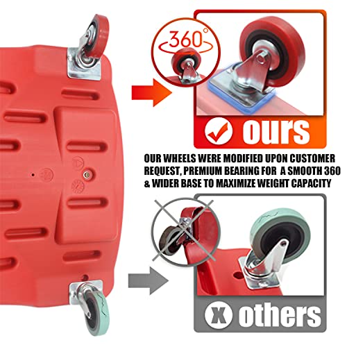 BESTOOL 40\'\' Heavy-Duty Mechanic Creeper with Durable Casters, Low-Profile Design, Magnetic Tool Plate - Thumbnail 4