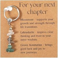 Llavero de cristal natural amuleto de la suerte para nuevos