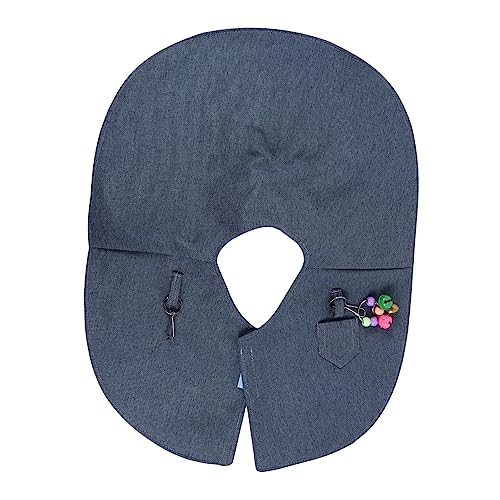 BESPORTBLE Bird Poop Clothing Protector Parrot Training Pad Shoulder Protection Diaper Pad Blue Grey Random Bell