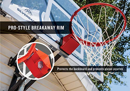 Silverback Nxt 54" Wall Mounted Adjustable-Height Basketball Hoop With Quickplay Design #TOP4