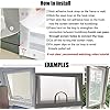 Adjustable Window Screen Replacement kit with Zipper Opening, Fiberglass White 47in X 47in (120X120cm) can be Cut,Keep Bugs Mosquitoes Out,Insect Protection Nets for Household Purposes
