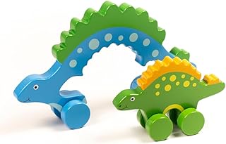Jack Rabbit Creations Stegosaurus Mommy & Baby Push, Toy