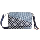 Bandolera denim bordados Desigual Hydra Copenhague, Bolsa para Cuerpo de Across para Mujer, Azul, Einheitsgröße
