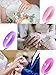Gejoy 6 Pieces Women Silicone Rings Silicone Wedding Rings Wedding Band with Rhinestone, Singles Wedding Bands Silicone Ring Set, Workout Rings for Women and Men, 5 mm Wide (Size 7/17.4 mm Diameter)