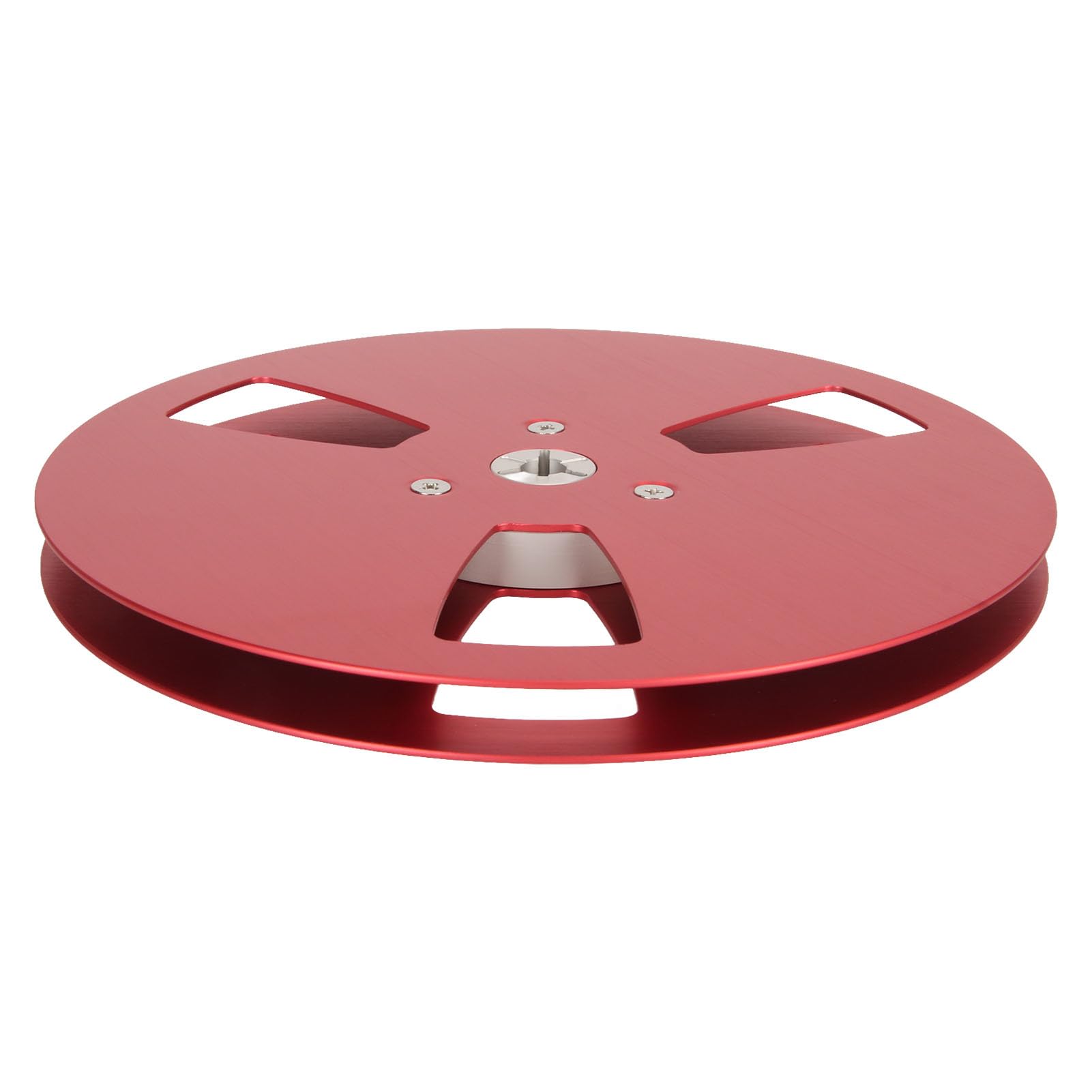 7 Inch Empty Tape Reel, Full Aluminum Blank Tape Reel to Reel Recorder Empty Spool, Pack of 1, for StuderNagra, Black Silver Gold Blue Red (#13)