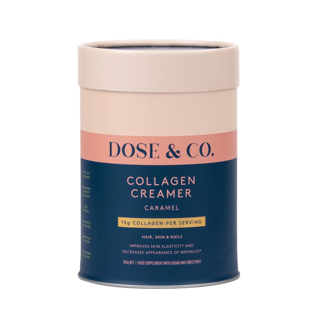 Sponsored Ad – Dose & Co Caramel Collagen Creamer – 340g | VERISOL® Hydrolysed Collagen for Skin, Hair & Nails | Smooth Coffee Creamer | Gluten Free, Non-GMO