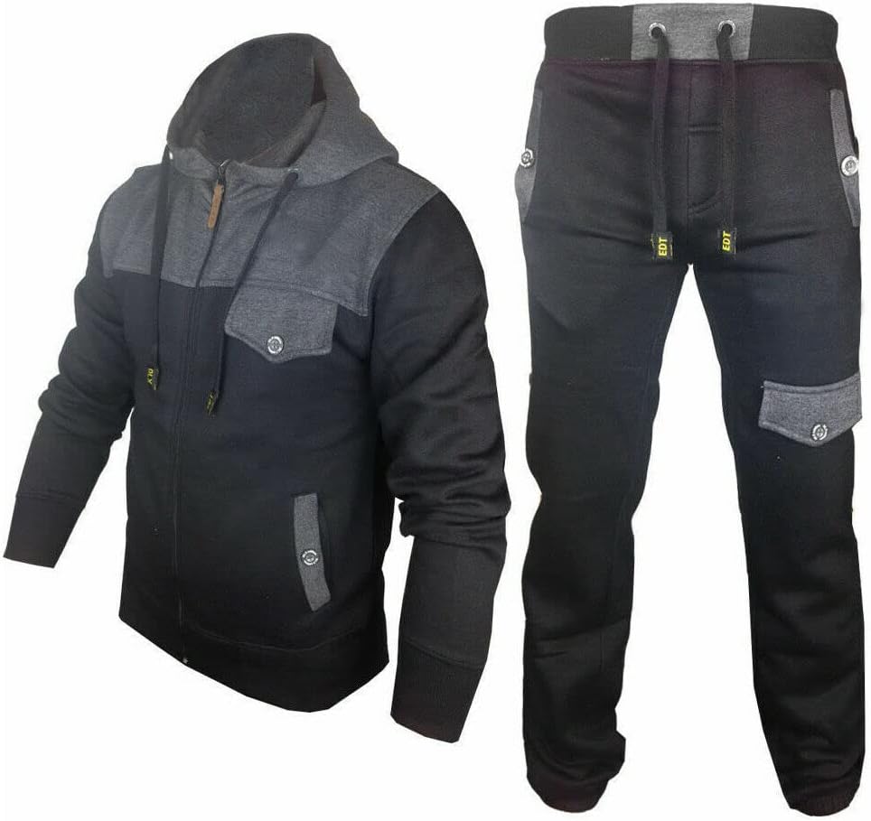 Premier Mens Tracksuit Set Fleece Hoodie Top Bottoms Jogging Joggers Regular