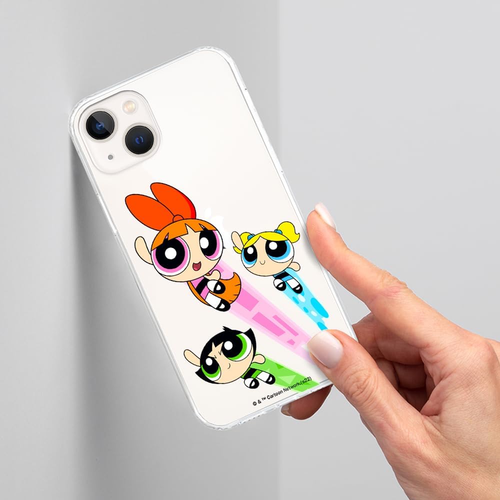 ERT GROUP mobile phone case for Iphone 13 original and officially Licensed The Powerpuff Girls pattern The Powerpuff Girls 032 optimally adapted to the shape of the mobile phone, partially transparent