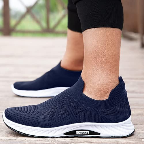 BORAMAX Men's Slip on Walking Shoes Ultra Light Breathable Non Slip Running Shoes Casual Fashion Sneakers Mesh Workout Sports2