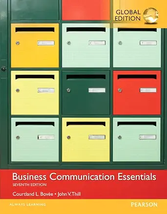 Business Communication Essentials 7th International edition book cover