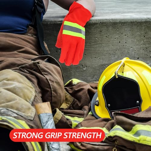 Guantes ignífugos BETOOKY con forro de algodón cómodo para el combate de incendios 6